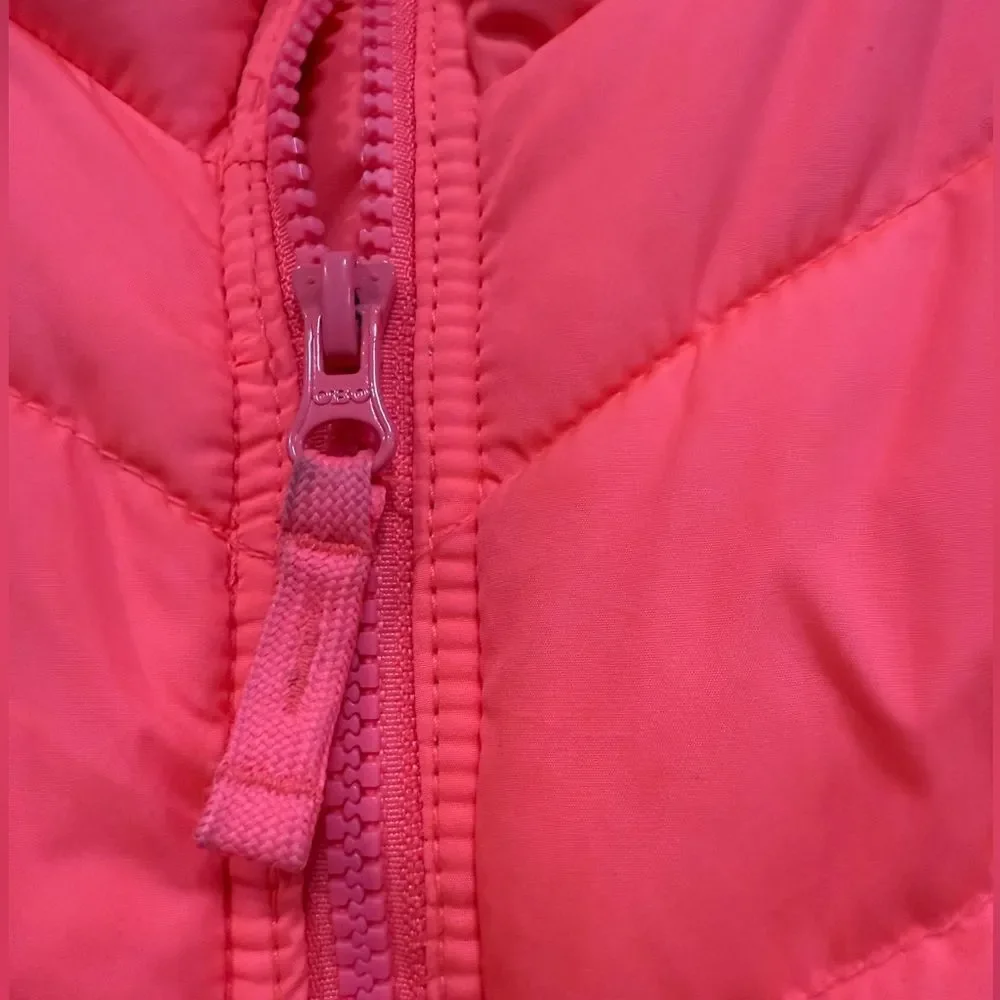Old Navy girls size XL neon coral/pink winter vest
